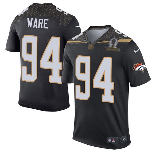 Men's Elite DeMarcus Ware Nike Jersey Black - #94 Team Irvin 2016 Pro Bowl NFL Denver Broncos